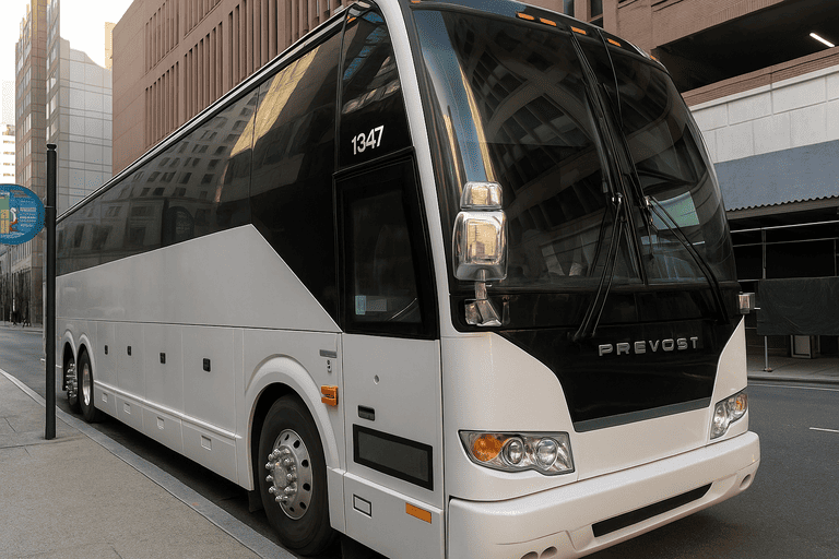 a Charter Bus Rental Carmel coach bus