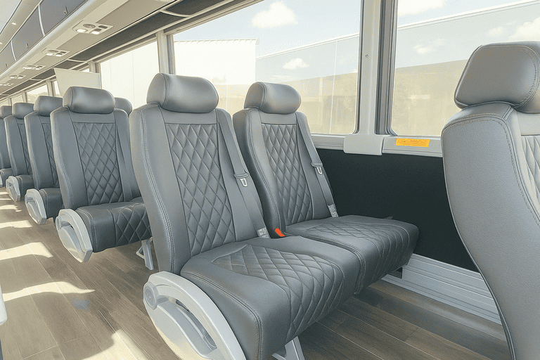 interior of Charter Bus Rental Carmel charter bus